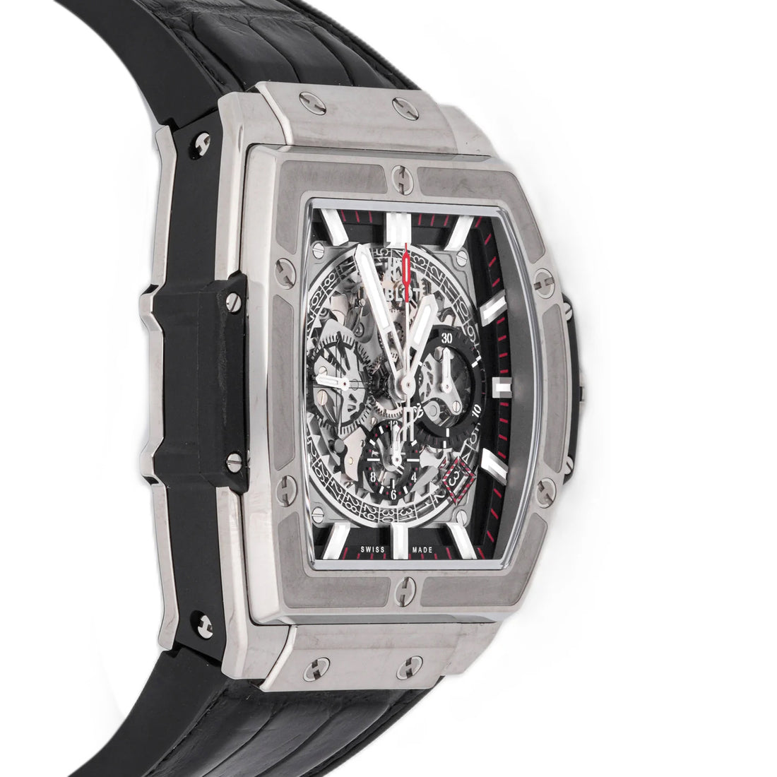 HUBLOT SPIRIT OF BIG BANG TITANIUM | SKELETON DIAL | LEATHER STRAP|