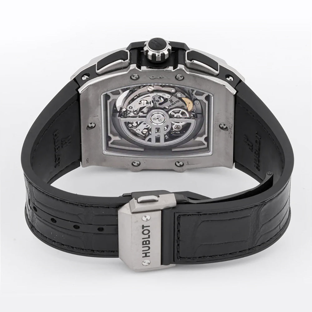 HUBLOT SPIRIT OF BIG BANG TITANIUM | SKELETON DIAL | LEATHER STRAP|
