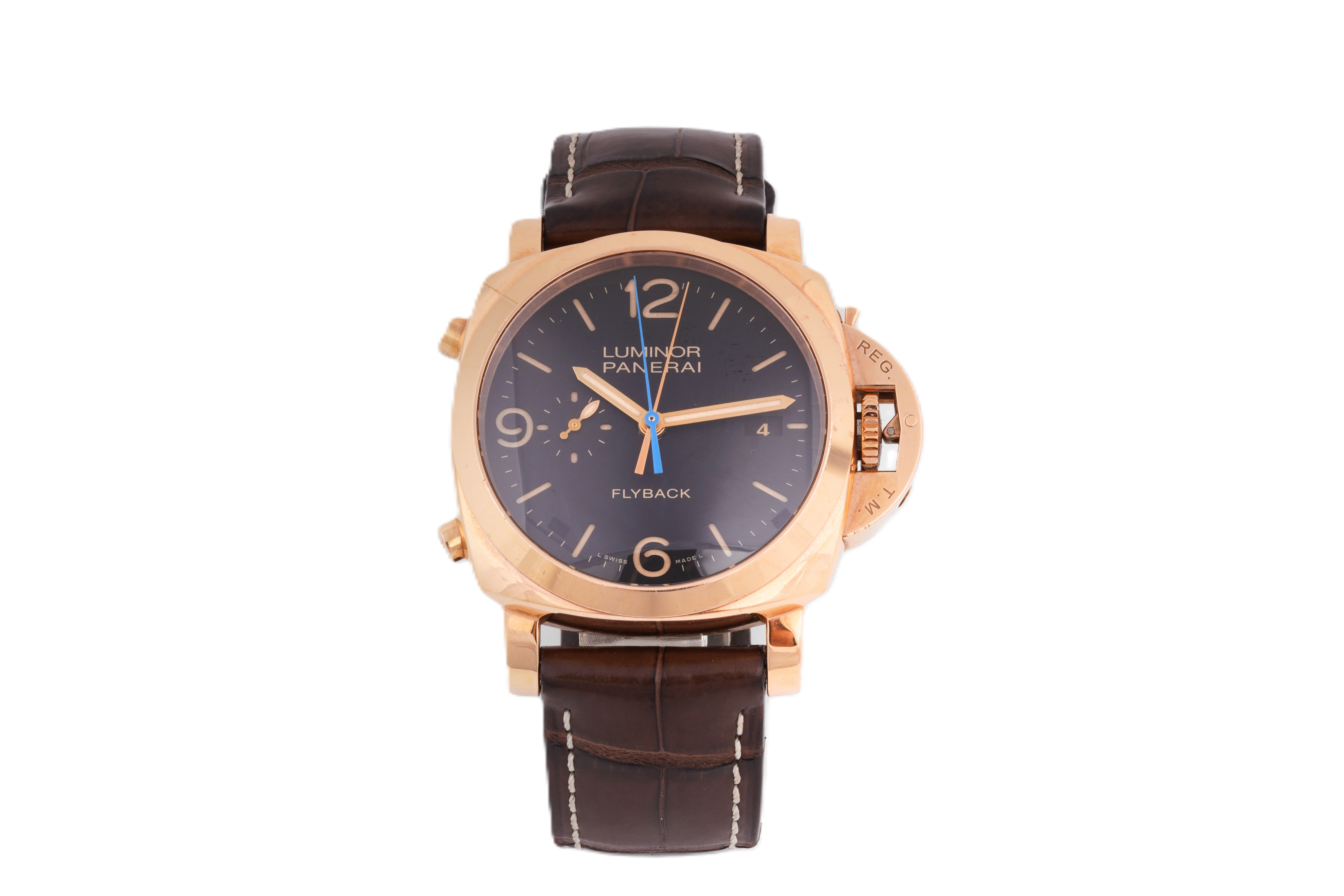 PANERAI LUMINOR ROSE GOLD| BLACK DIAL | LEATHER STRAP|
