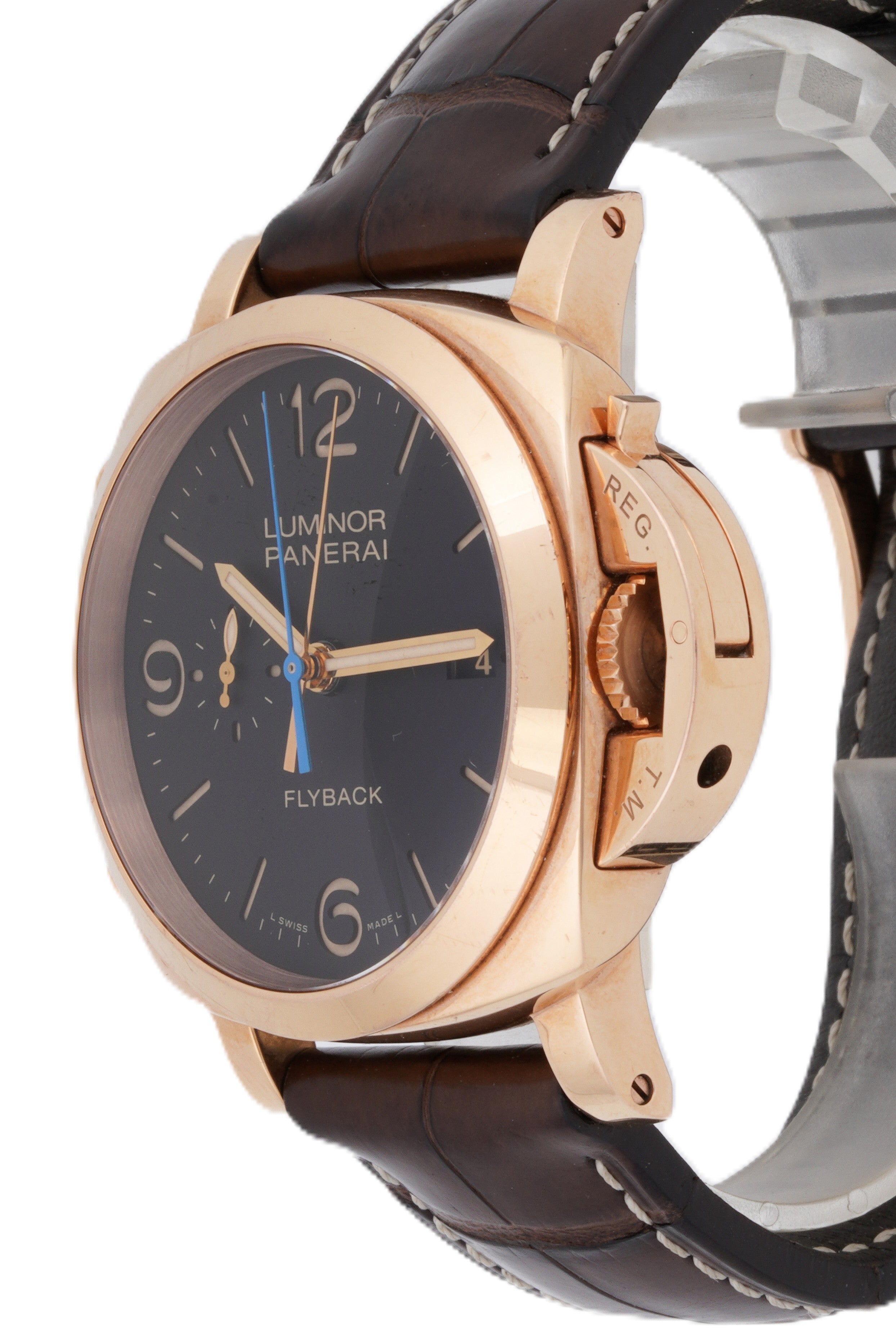 PANERAI LUMINOR ROSE GOLD| BLACK DIAL | LEATHER STRAP|