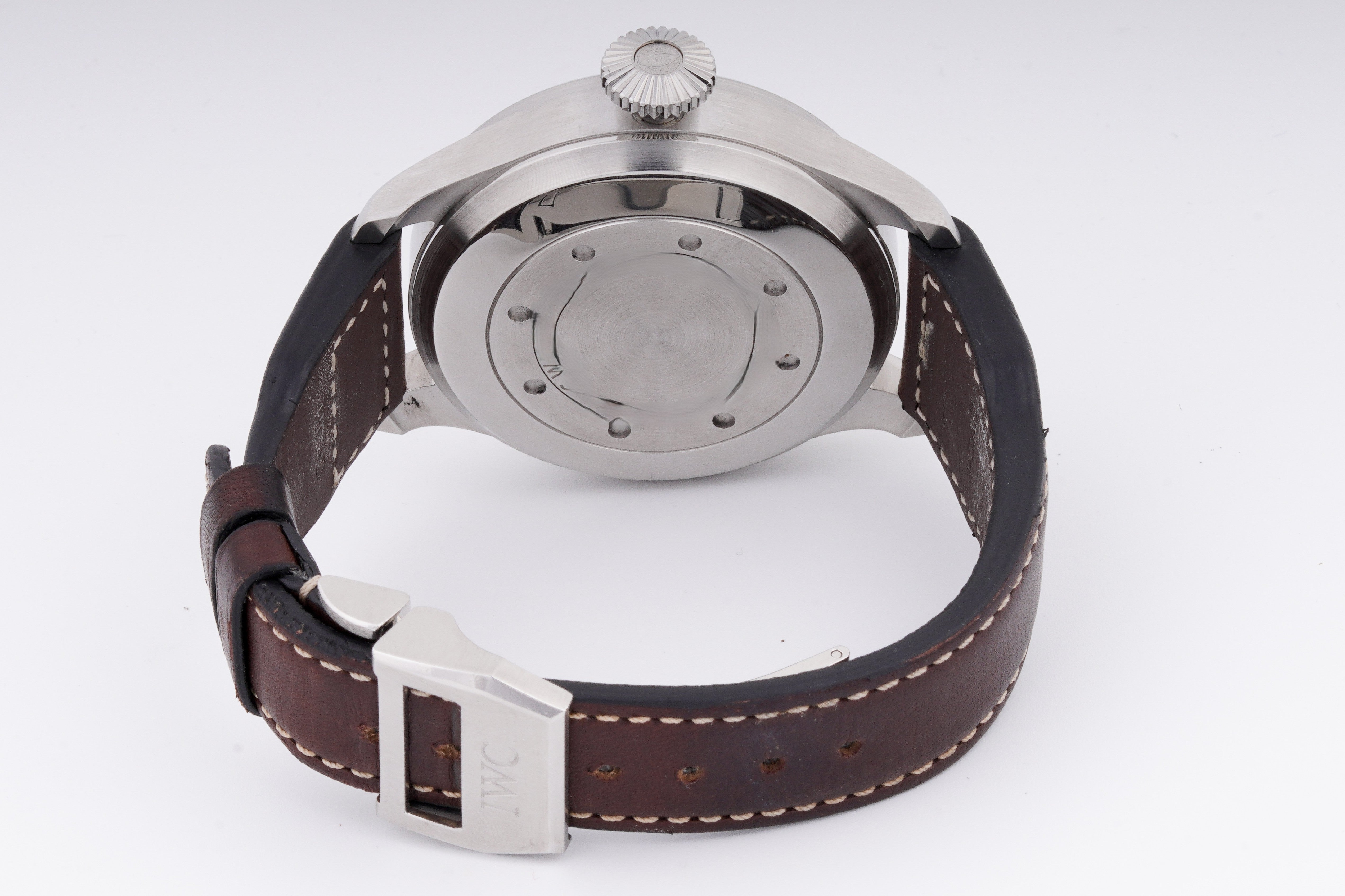 IWC BIG PILOT WATCH | GREEN DIAL | BROWN LEATHER BAND |