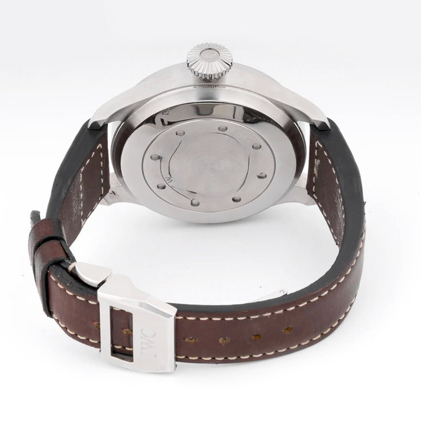 IWC BIG PILOT WATCH | GREEN DIAL | BROWN LEATHER BAND |