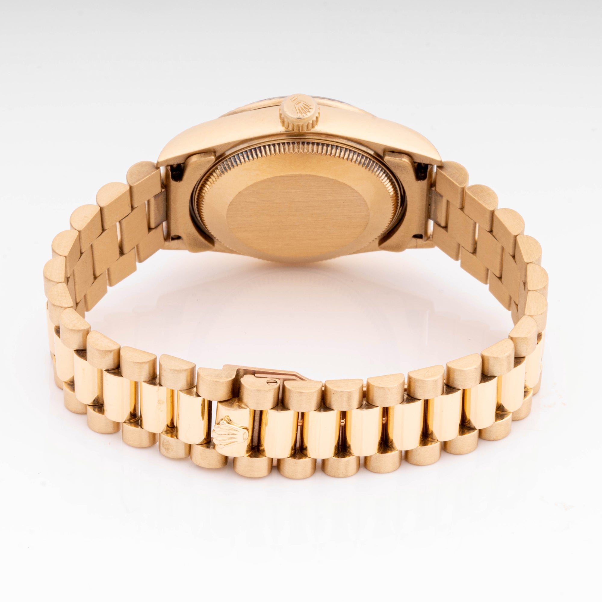 Rolex Datejust 31mm Yellow Gold 68278 Black Dial | Diamond hour markers| Fluted bezel