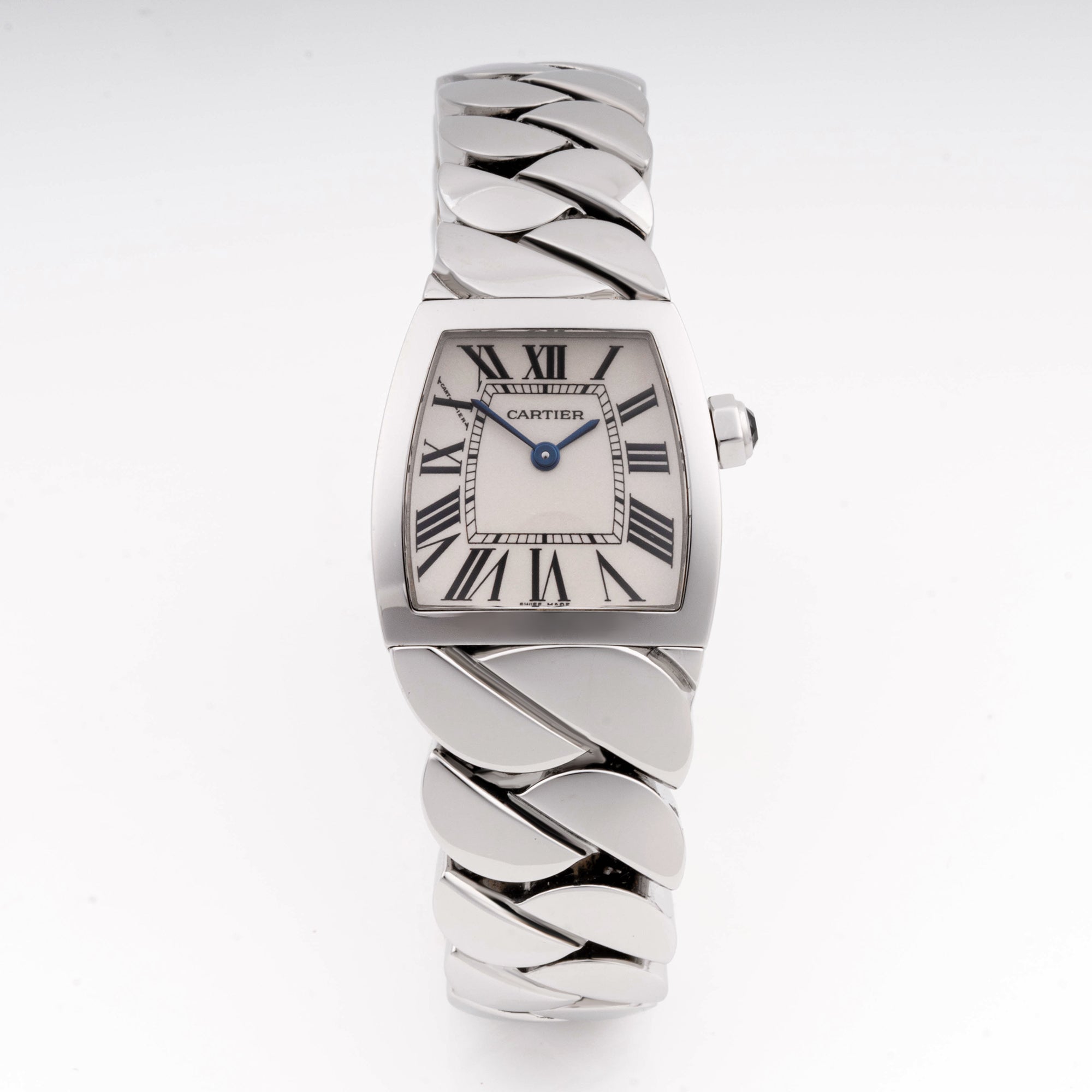 Cartier La Dona 22 mm Stainless Steel 2902 White  Dial | Roman Numerals hour markers, Smooth bezel