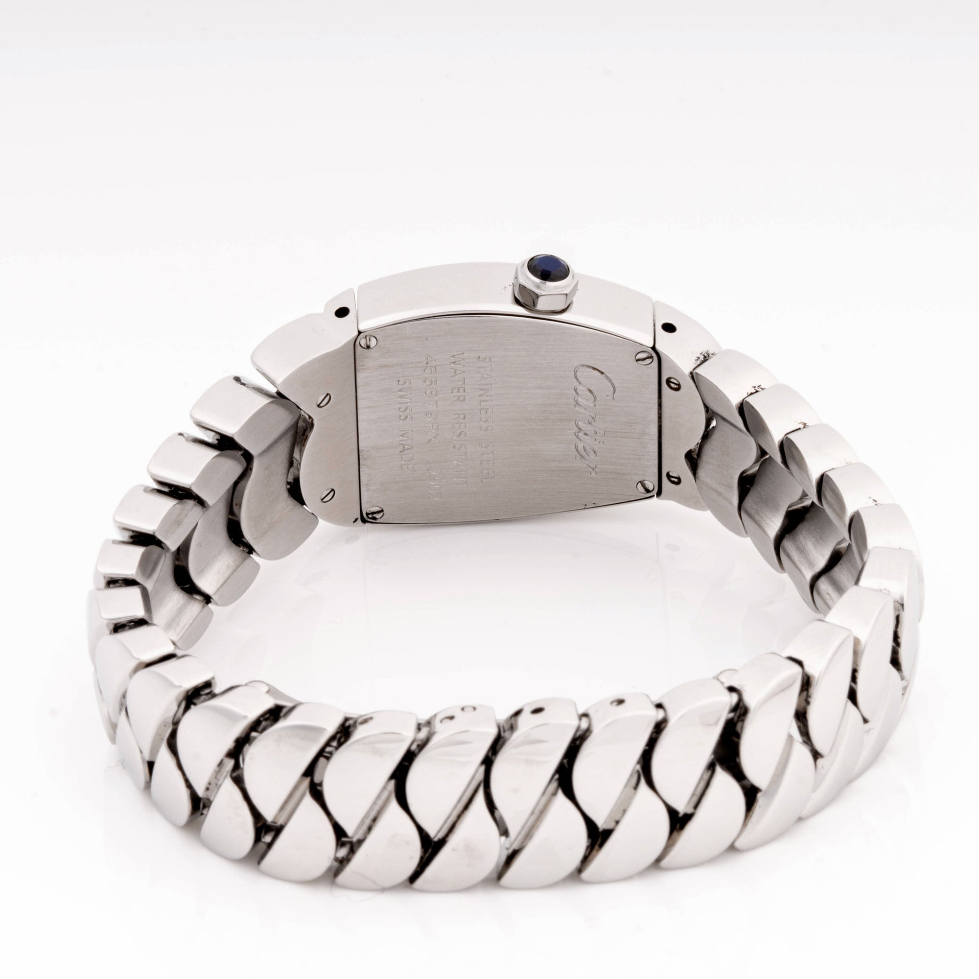 Cartier La Dona 22 mm Stainless Steel 2902 White  Dial | Roman Numerals hour markers, Smooth bezel