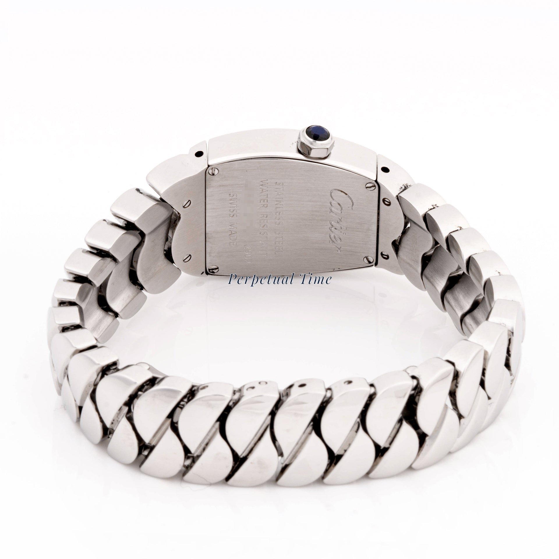 Cartier La Dona 22 mm Stainless Steel 2902 White  Dial | Roman Numerals hour markers, Smooth bezel