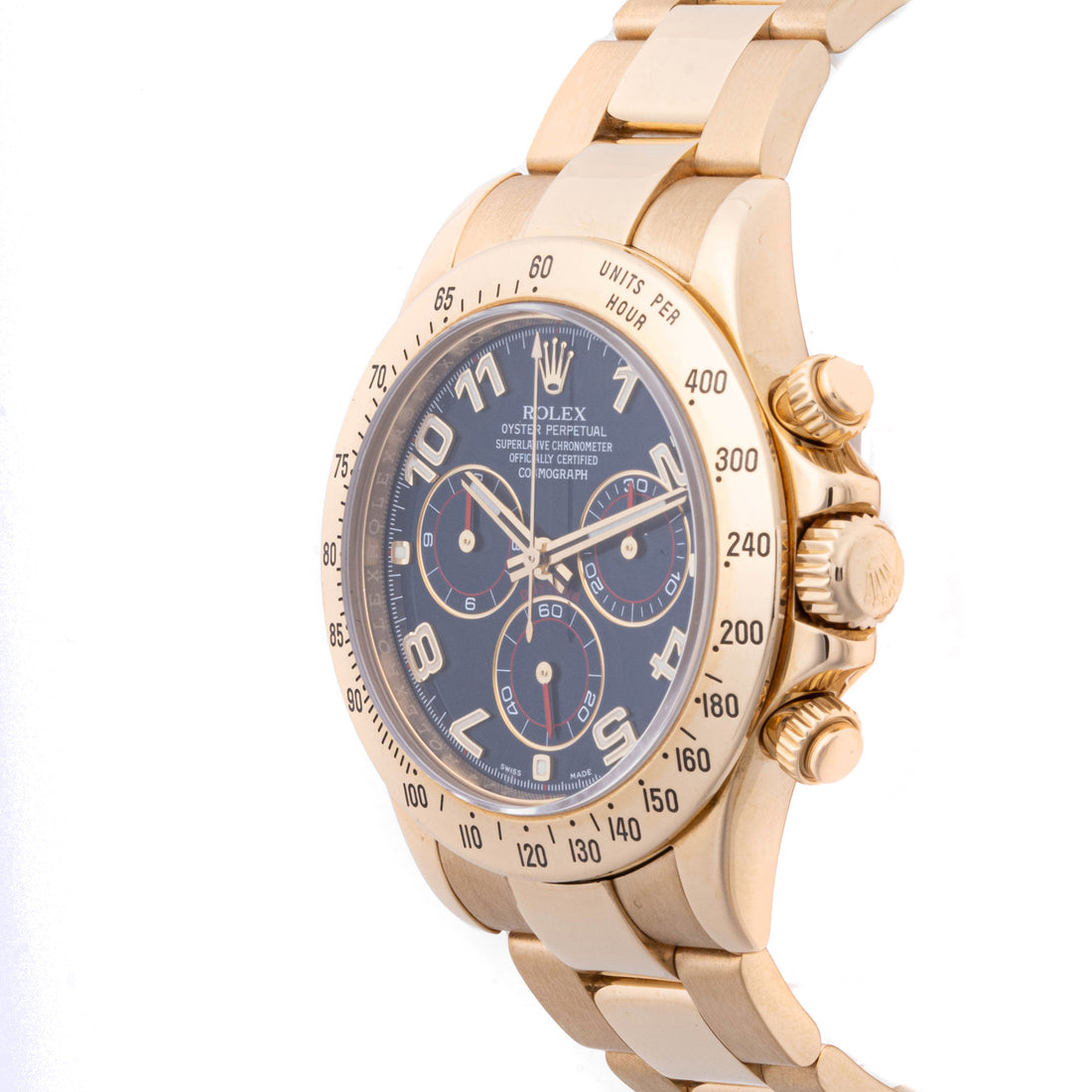 Rolex Daytona 40mm Yellow Gold 116528 |BLUE RACING DIAL | OYSTER