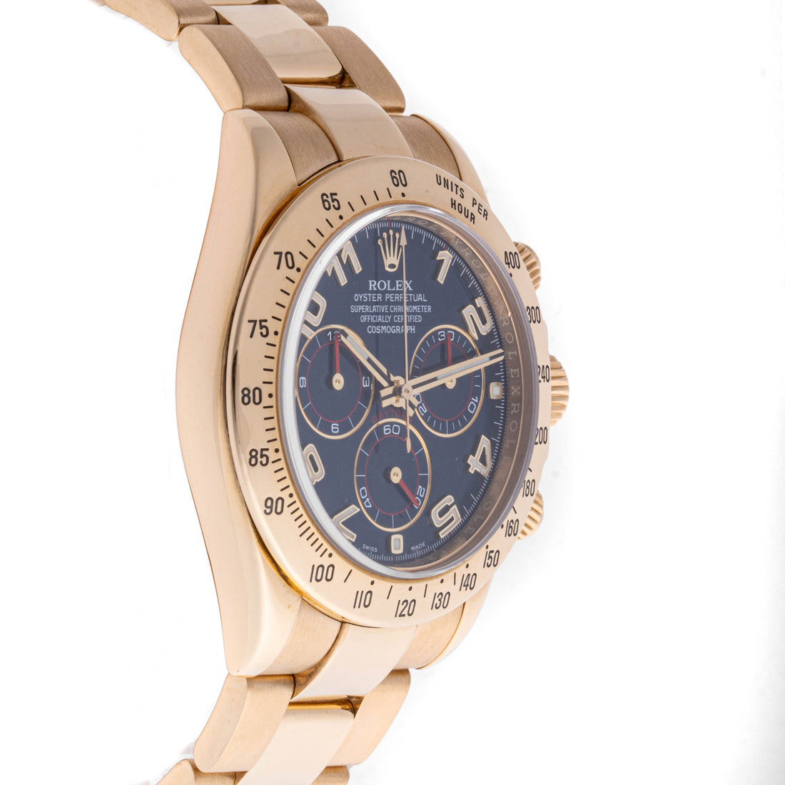 Rolex Daytona 40mm Yellow Gold 116528 |BLUE RACING DIAL | OYSTER