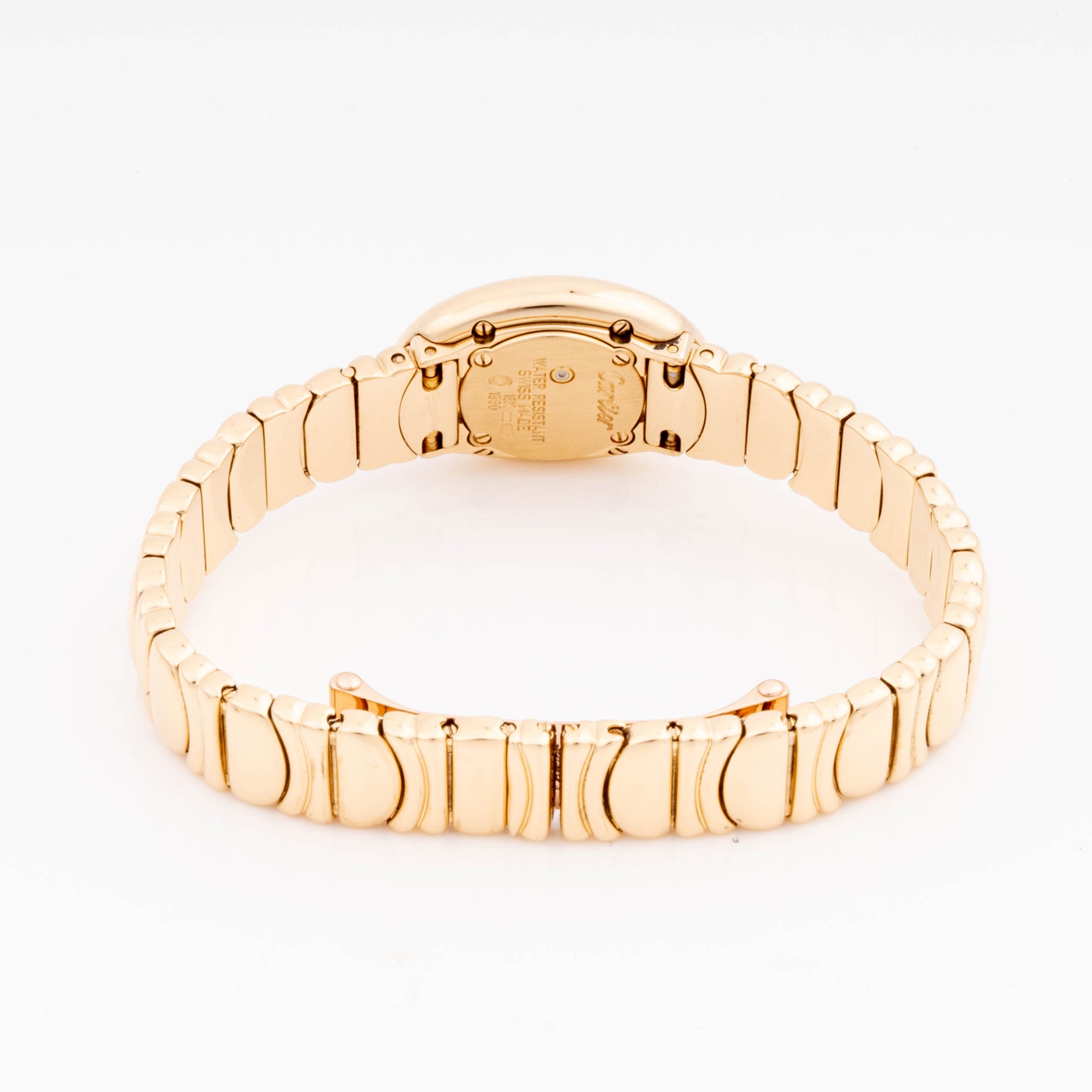 Cartier Baignoire 18mm Yellow Gold 1960 White  Dial | Roman Numerals hour markers, Smooth bezel