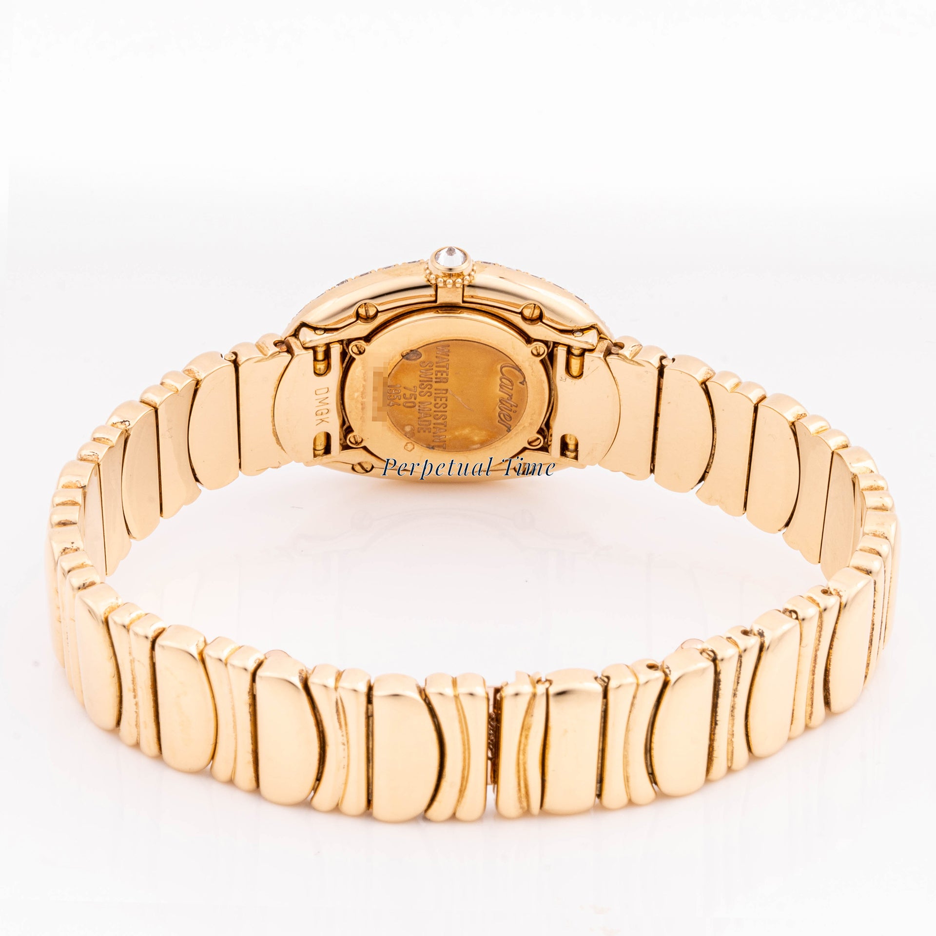 Cartier Baignoire 22.5 x 31 mm Yellow Gold 1954 Silver  Dial | Roman Numerals hour markers, Diamond bezel