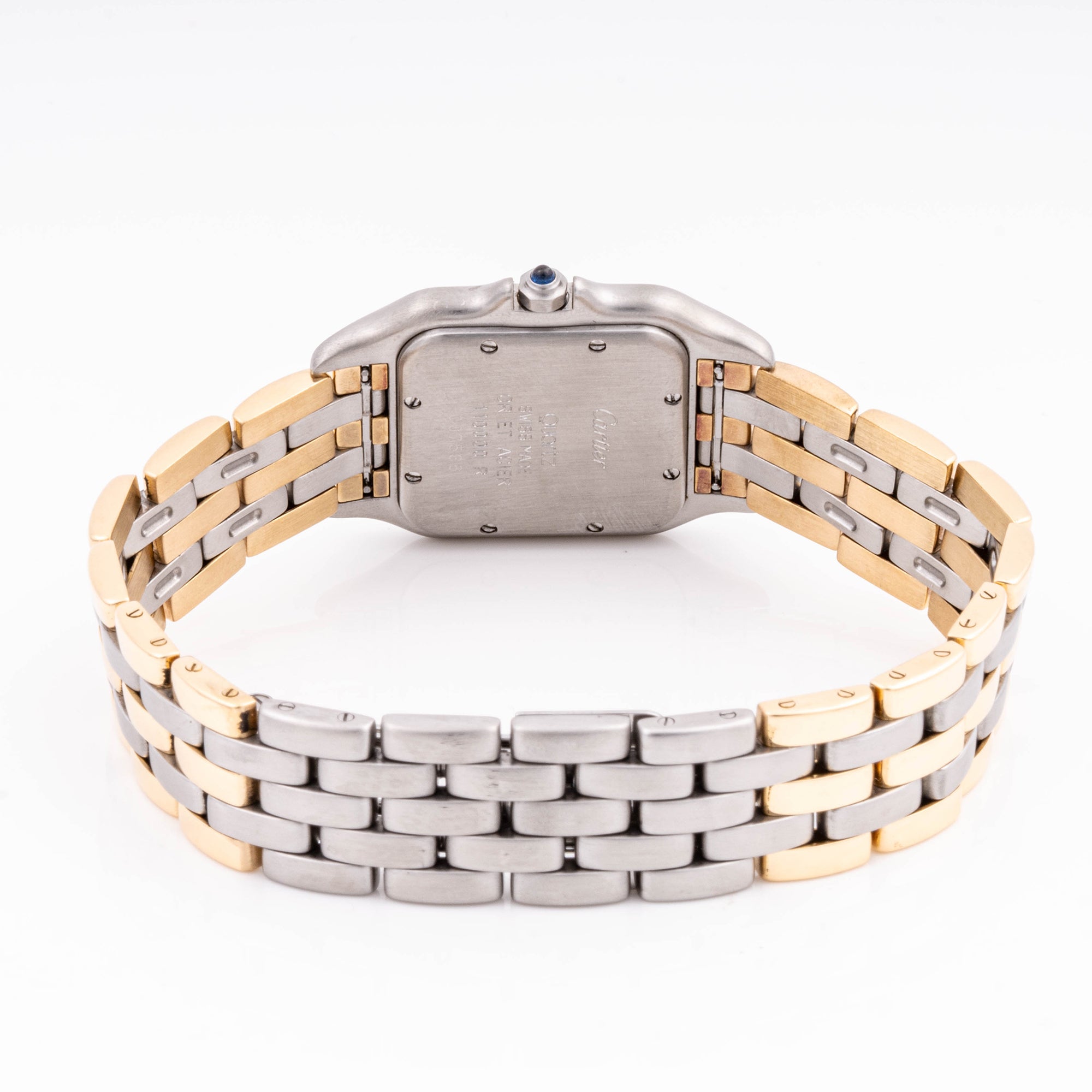 Cartier Panthère 27 x 36 mm Stainless Steel & Yellow Gold 110000R Off-white  Dial | Roman Numerals hour markers, Smooth bezel