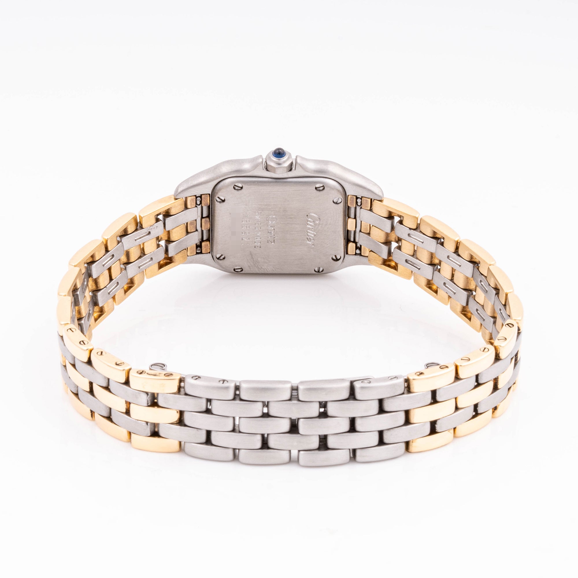 Cartier Panthère 22 mm Stainless Steel & Yellow Gold 166921 Off-white  Dial | Roman Numerals hour markers, Smooth bezel