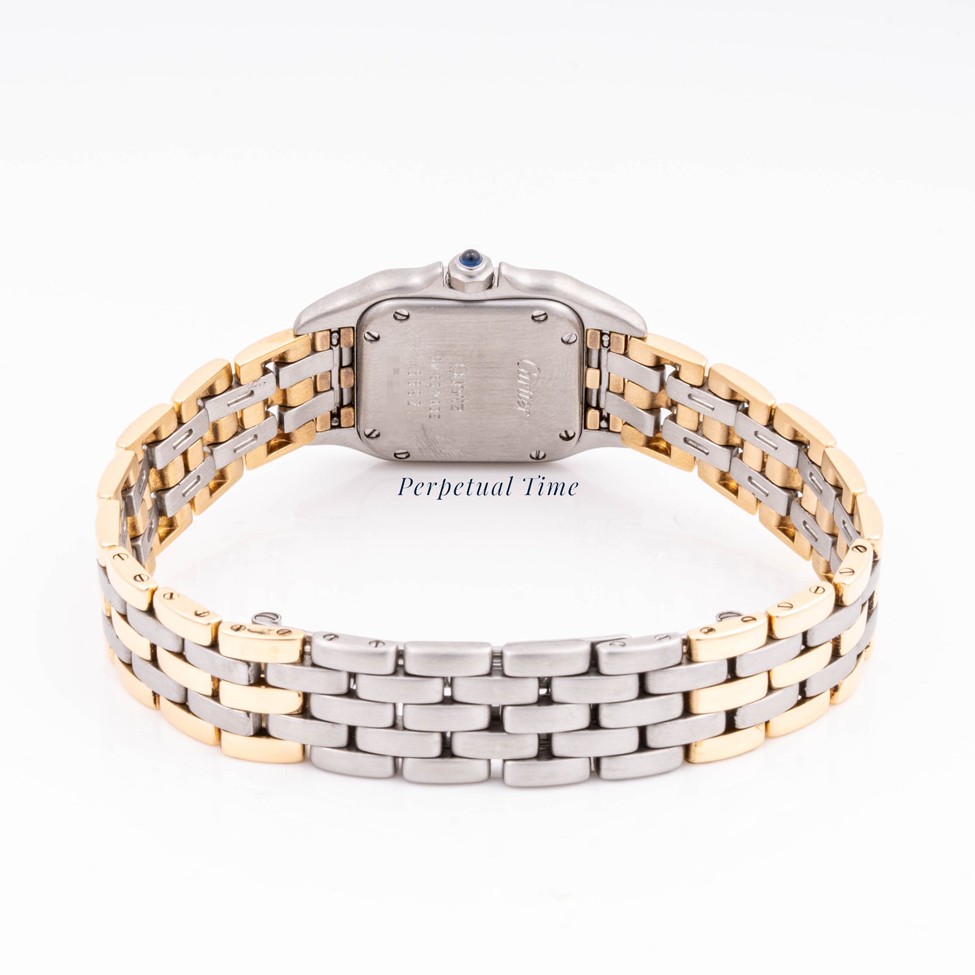 Cartier Panthère 22 mm Stainless Steel & Yellow Gold 166921 Off-white  Dial | Roman Numerals hour markers, Smooth bezel