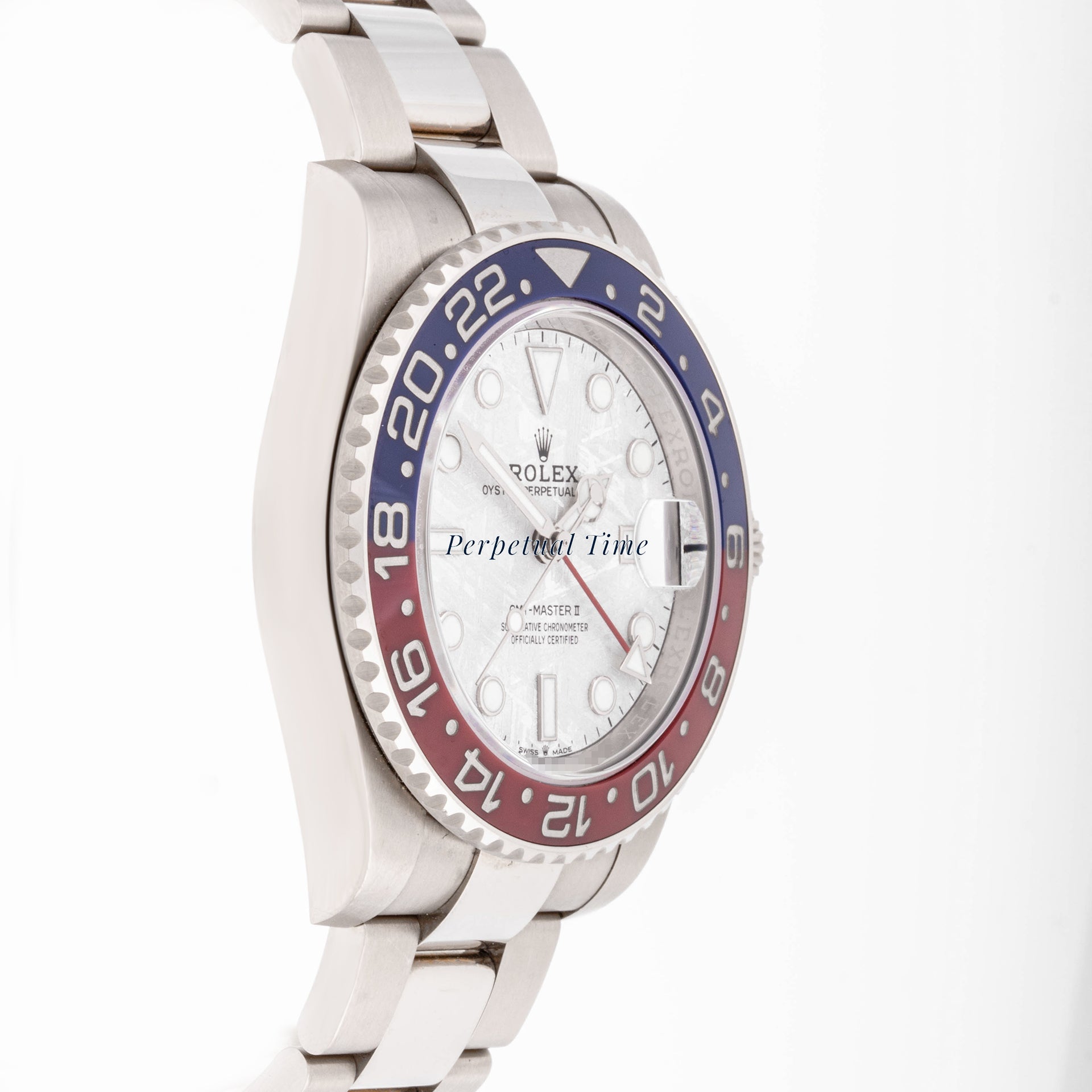 Rolex GMT-Master II “PEPSI” 40mm White Gold 126719 | Meteorite Dial | Oyster Band |