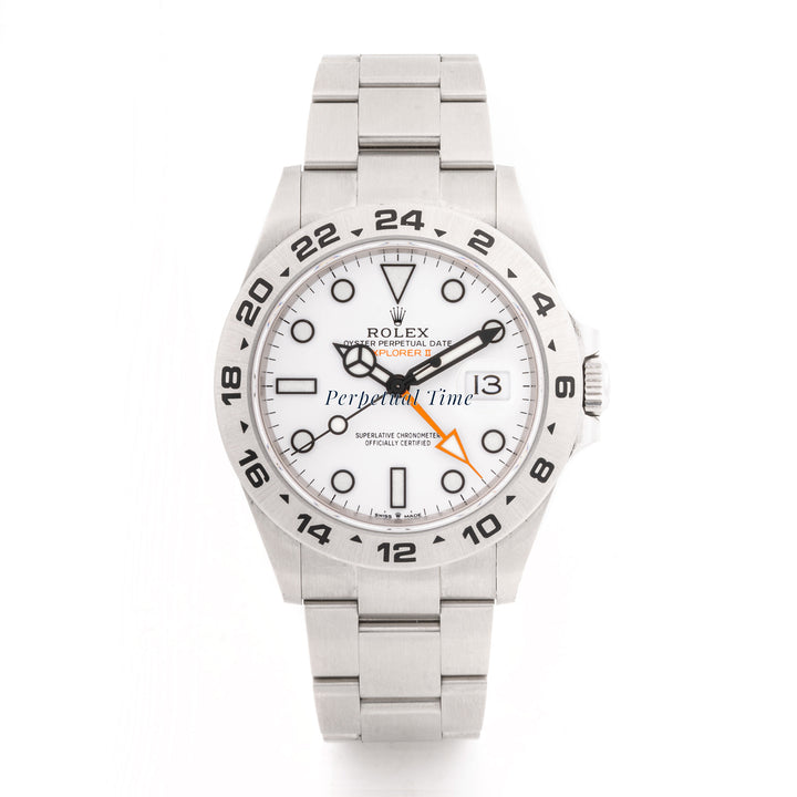 Rolex Explorer II 42mm Stainless Steel 226570 | White Dial |GMT Style Bezel | Oyster Band |