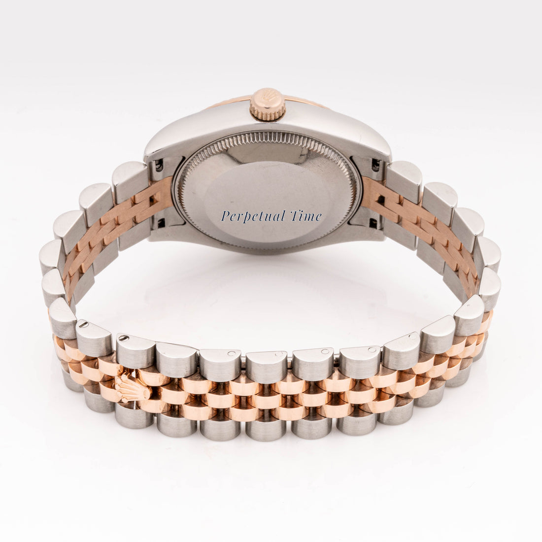 Rolex Datejust 31 mm Rose Gold & Stainless Steel 178271 Black Concentric Dial | Roman Numerals hour markers, Fluted bezel