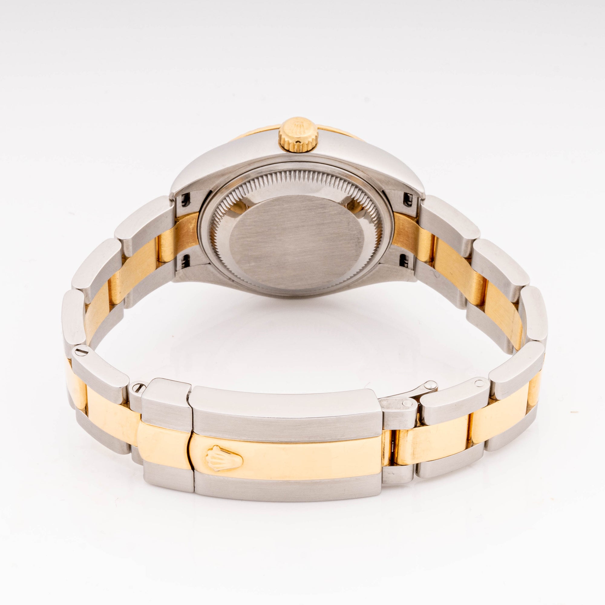 Rolex Lady-Datejust 28 mm Yellow Gold & Stainless Steel 279173 Silver Dial | Index hour markers, Fluted bezel