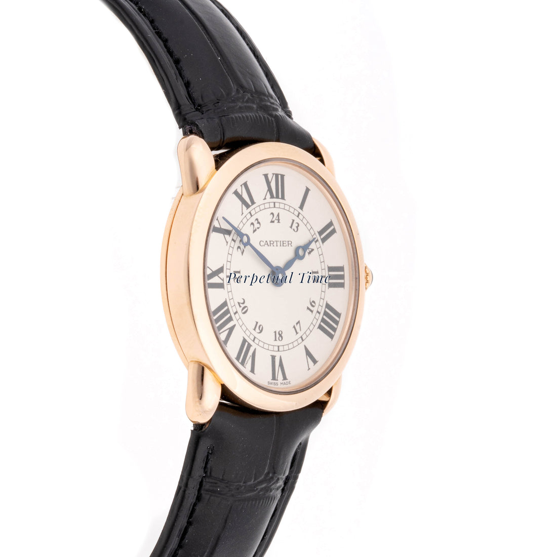 Cartier Ronde Louis 29 mm Rose Gold 2886 Off-white  Dial | Roman Numerals hour markers, Smooth bezel