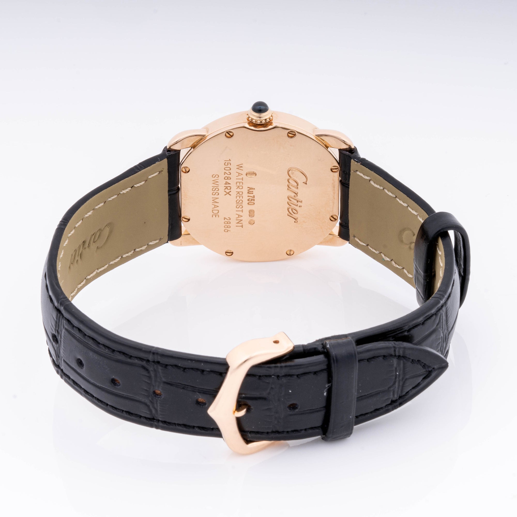 Cartier Ronde Louis 29 mm Rose Gold 2886 Off-white  Dial | Roman Numerals hour markers, Smooth bezel