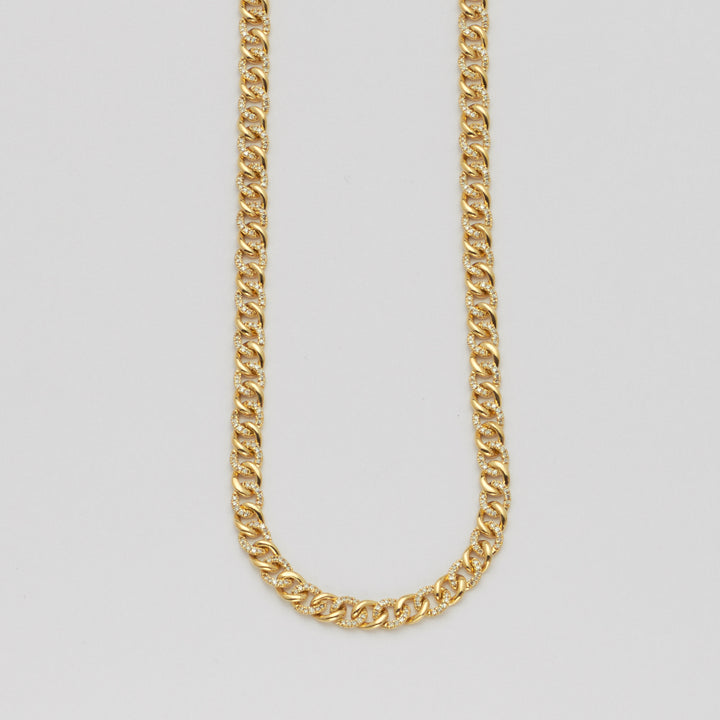 14KY 1.15CTW ALTERNATING DIAMOND MIAMI CUBAN