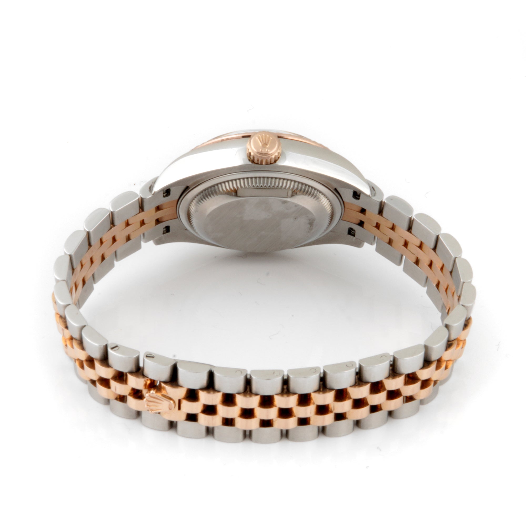 Rolex Lady-Datejust 28mm Stainless Steel & Rose Gold 279171 Slate Dial | Roman Numerals hour markers, Fluted bezel