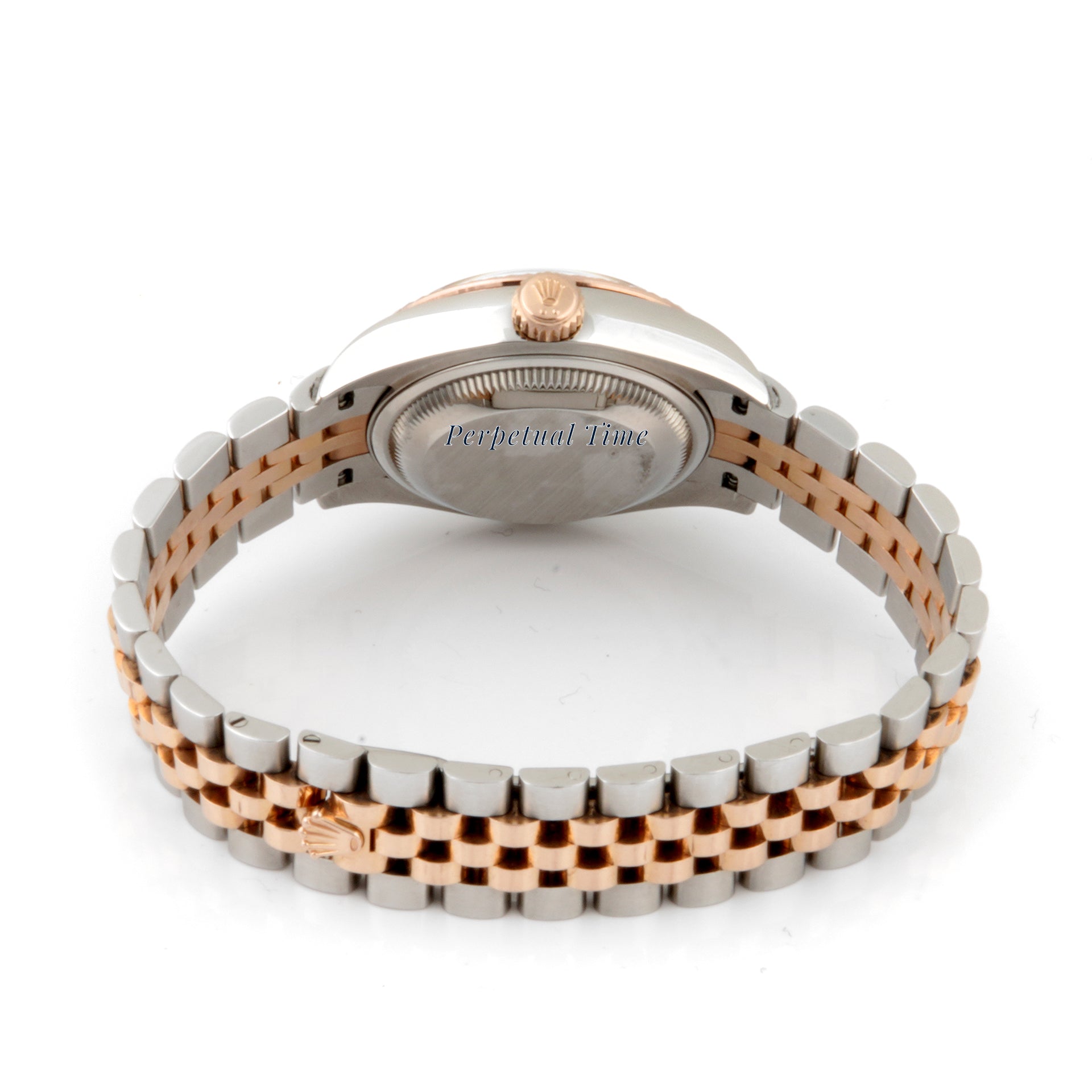Rolex Lady-Datejust 28mm Stainless Steel & Rose Gold 279171 Slate Dial | Roman Numerals hour markers, Fluted bezel