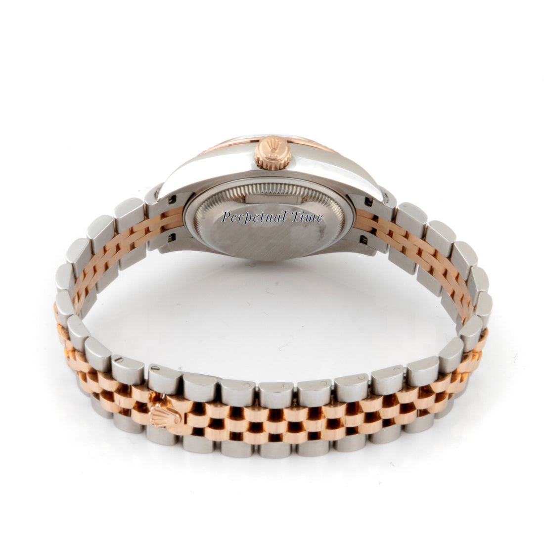 Rolex Lady-Datejust 28mm Stainless Steel & Rose Gold 279171 Slate Dial | Roman Numerals hour markers, Fluted bezel