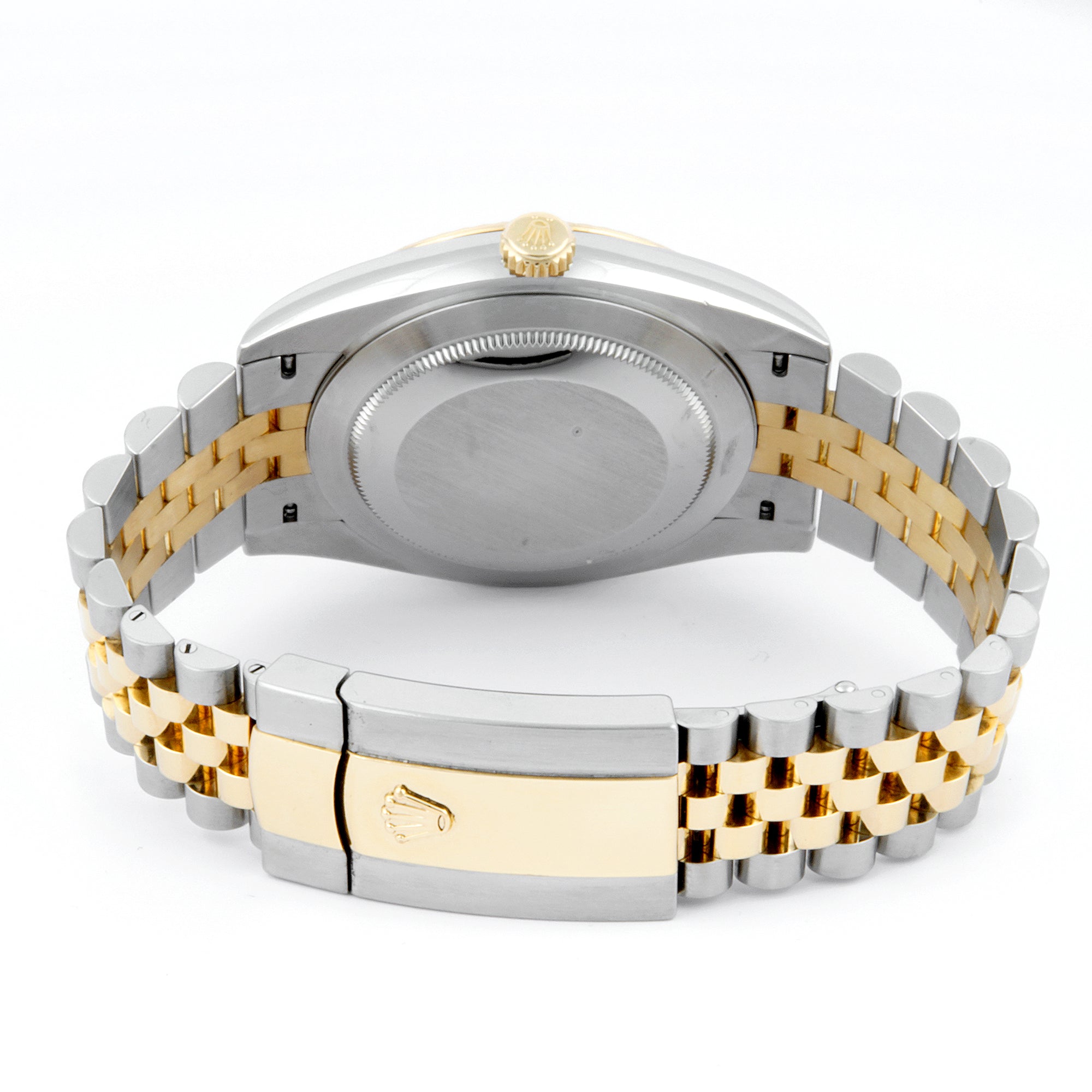 Rolex Datejust  41mm Stainless Steel & Yellow Gold 126333 Silver Dial | Index hour markers, Fluted bezel