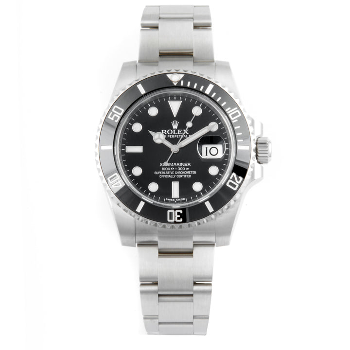 Rolex Submariner Stainless Steel Ceramic Bezel Black Dial on Oyster 116610LN Card 2016