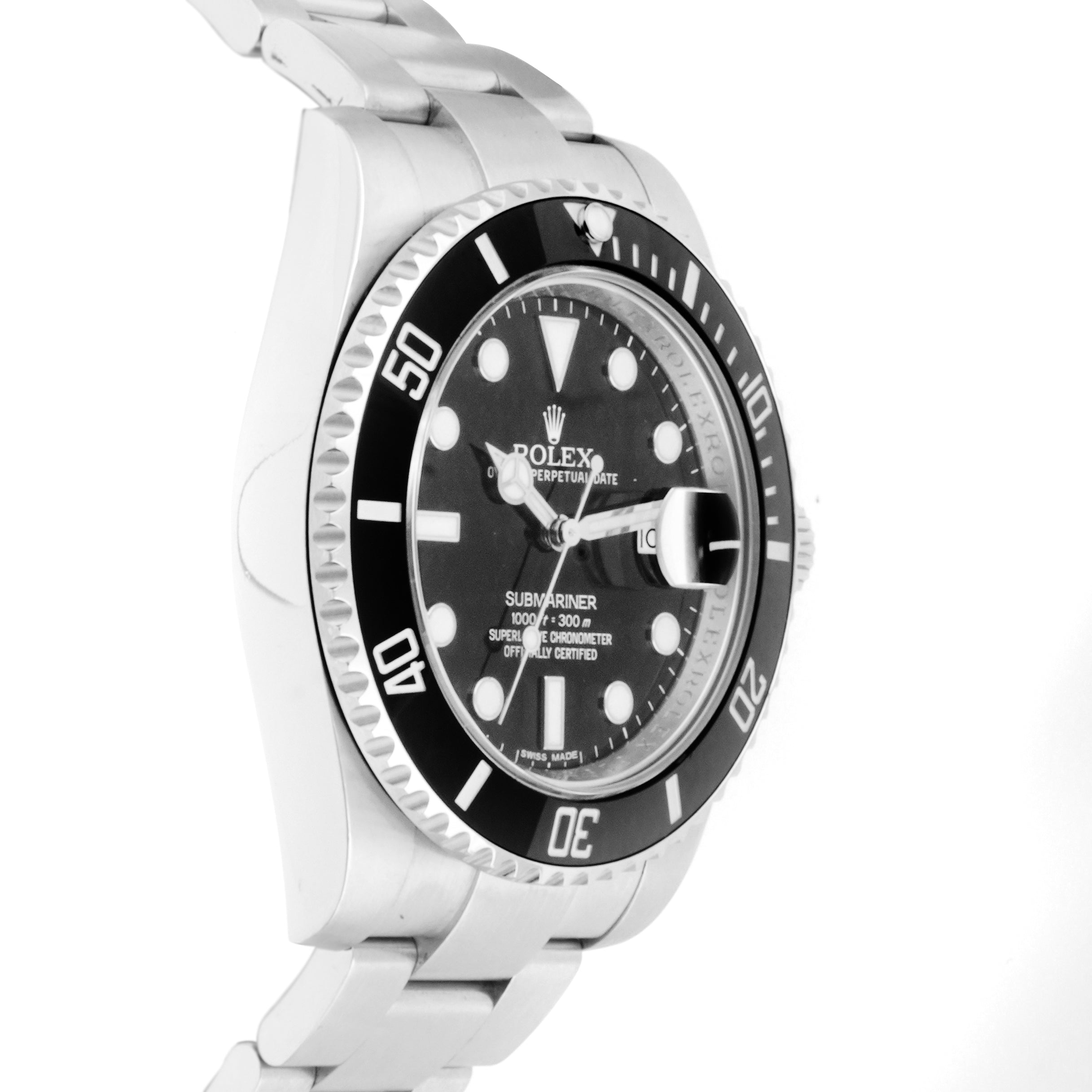 Rolex Submariner Stainless Steel Ceramic Bezel Black Dial on Oyster 116610LN Card 2016
