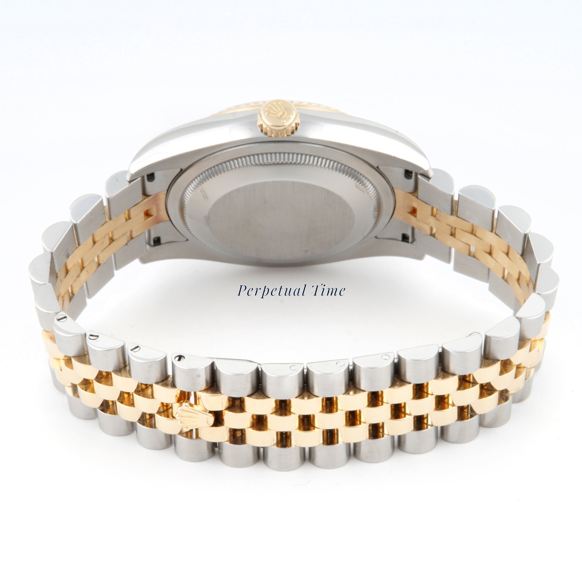 Rolex Datejust 36mm Stainless Steel & Yellow Gold 116233 Champagne Dial | Roman Numerals hour markers, Fluted bezel