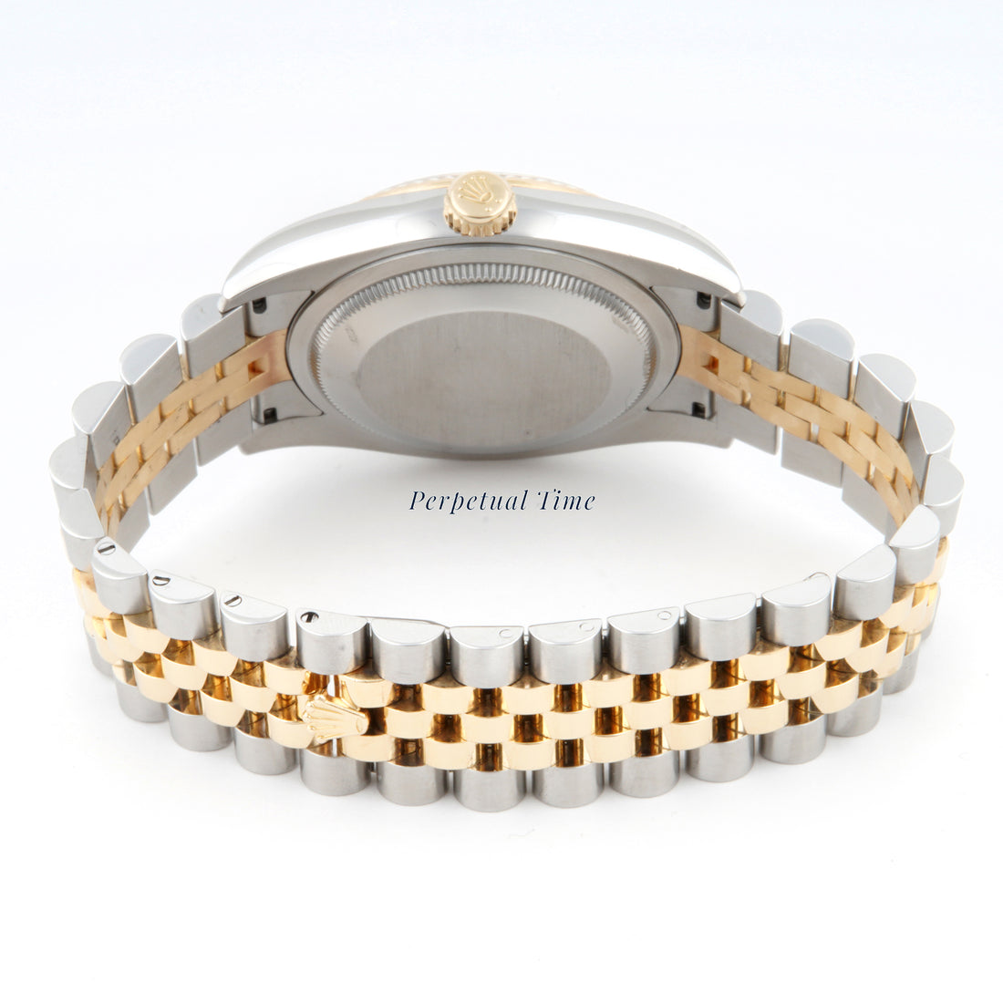 Rolex Datejust 36mm Stainless Steel & Yellow Gold 116233 Champagne Dial | Roman Numerals hour markers, Fluted bezel