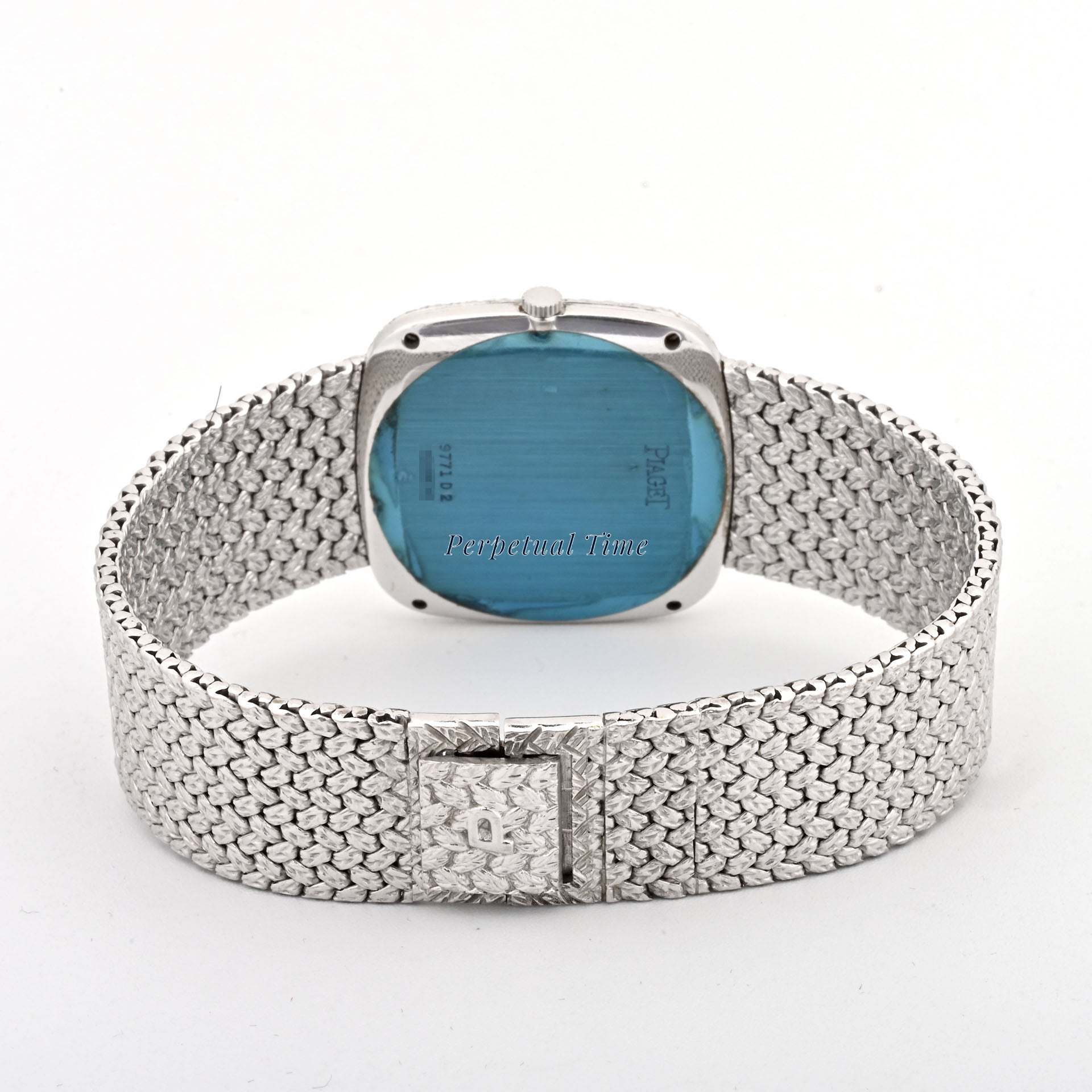 Piaget Tradition 18K White Gold Black Onyx Pavé Diamond 9771 D2