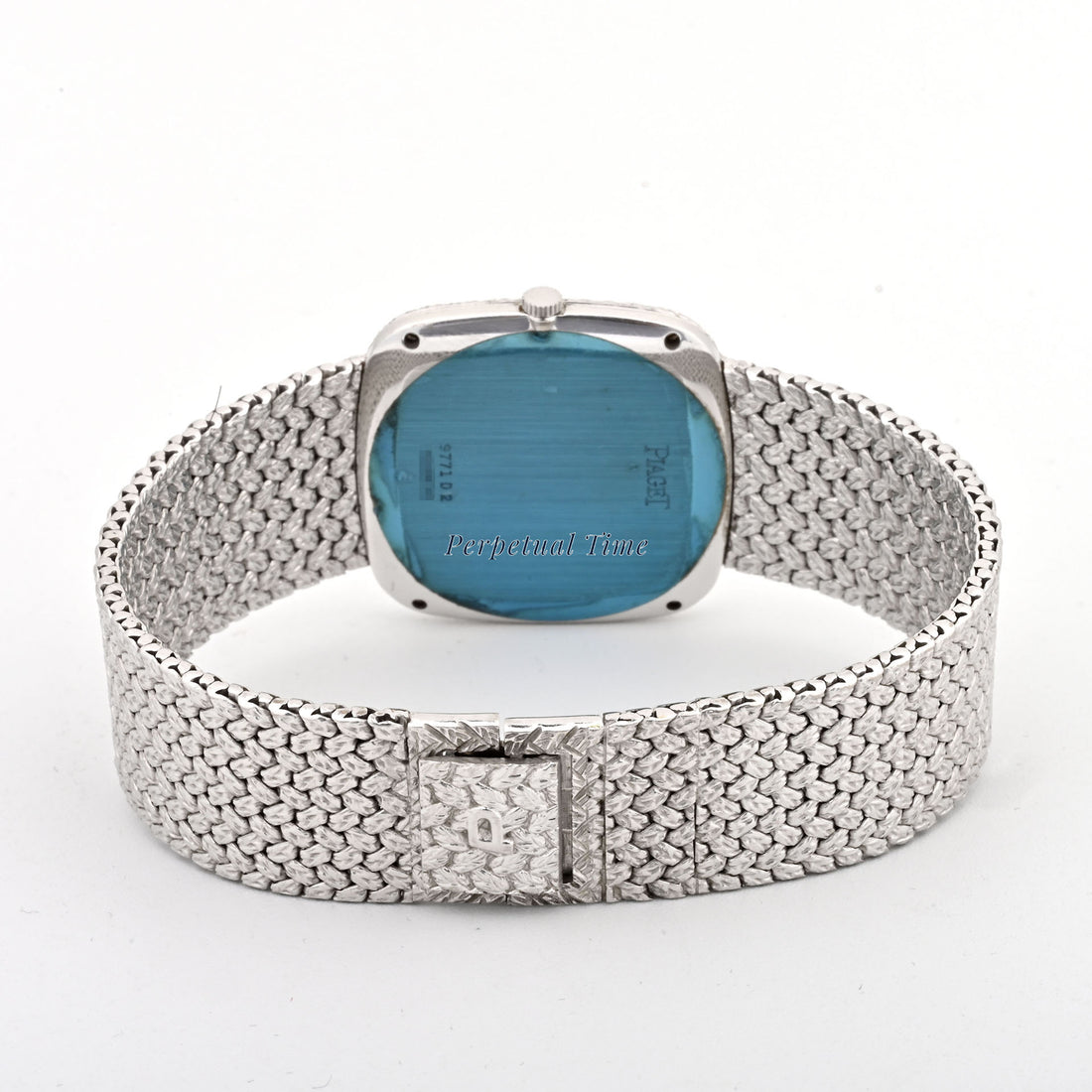 Piaget Tradition 18K White Gold Black Onyx Pavé Diamond 9771 D2