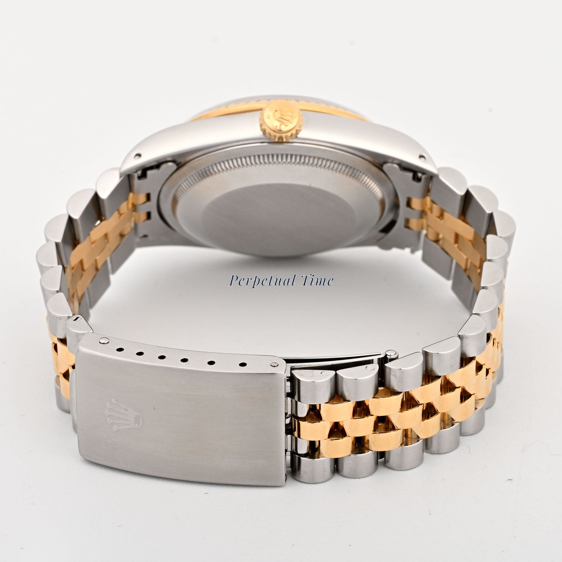 Rolex Datejust 36mm Stainless Steel And Yellow Gold Blue Vignette Diamond Dial 16233