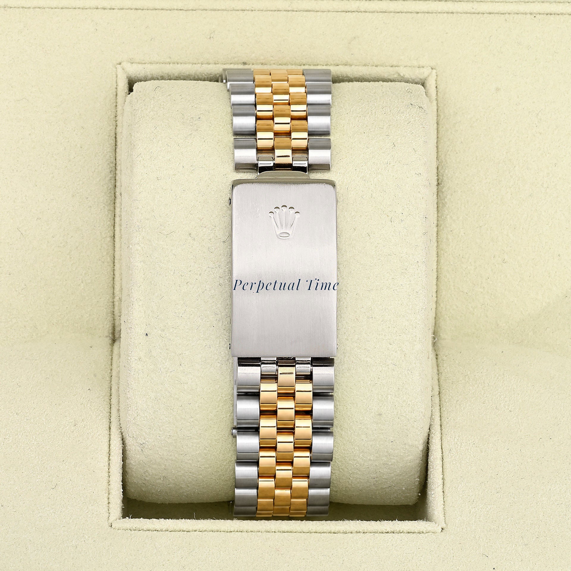 Rolex Datejust 36mm Stainless Steel And Yellow Gold Blue Vignette Diamond Dial 16233