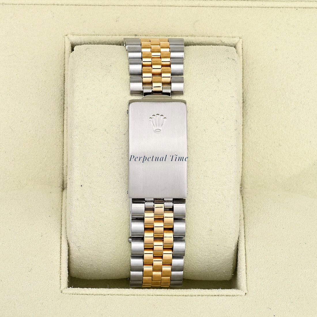 Rolex Datejust 36mm Stainless Steel And Yellow Gold Blue Vignette Diamond Dial 16233