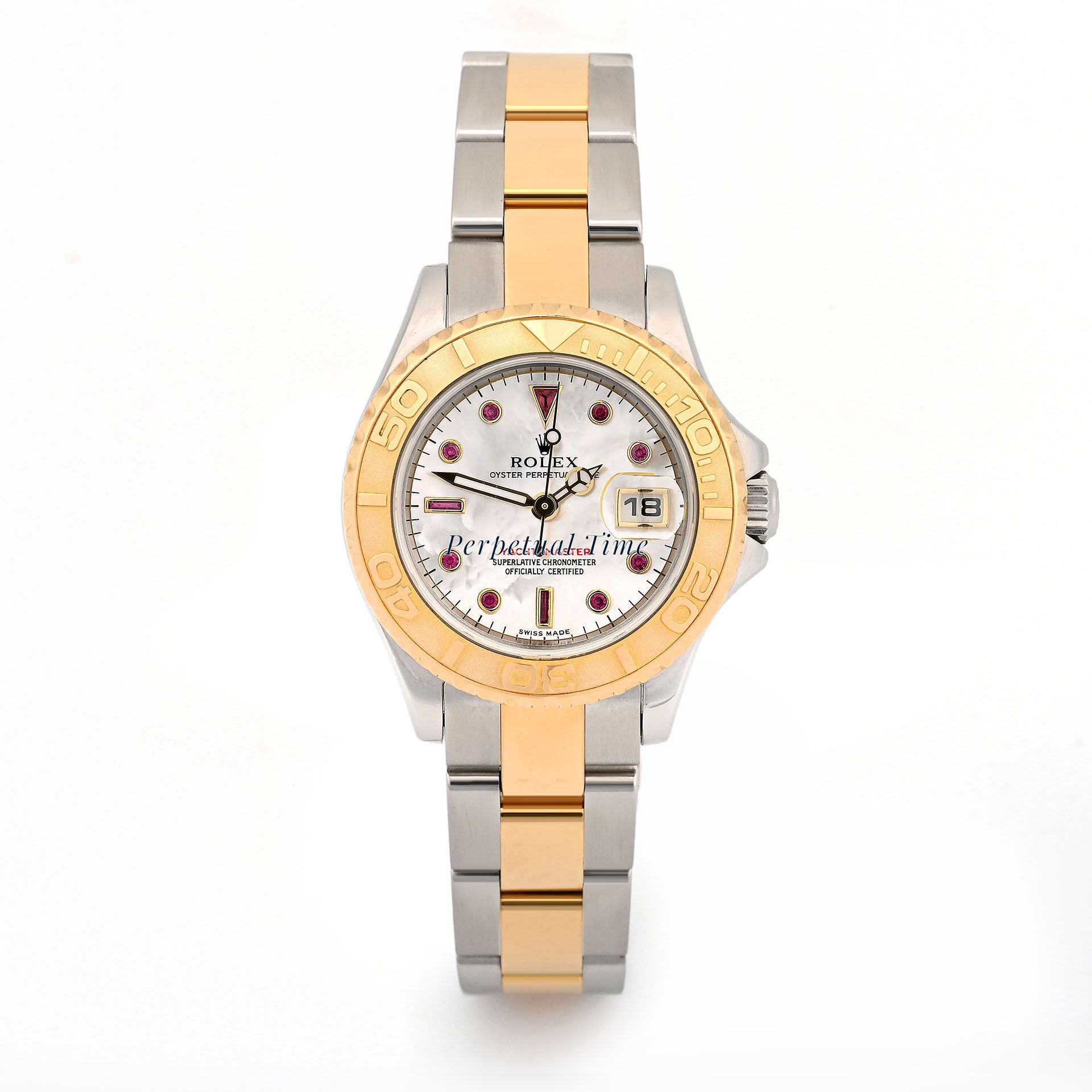 Rolex Yacht-Master 29mm White MOP Ruby Dial 169623
