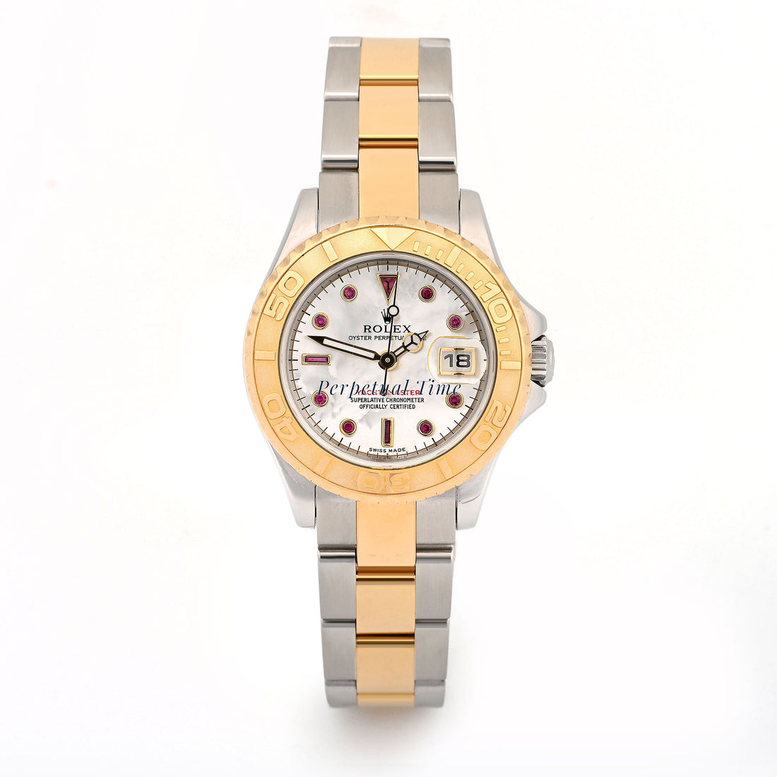Rolex Yacht-Master 29mm White MOP Ruby Dial 169623