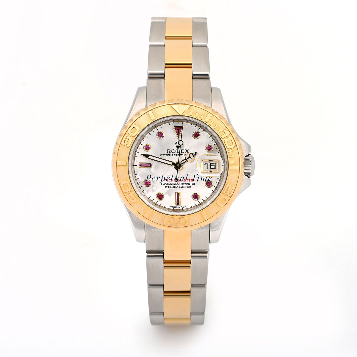 Rolex Yacht-Master 29mm White MOP Ruby Dial 169623
