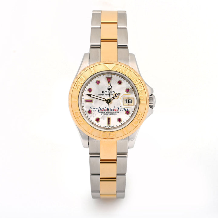 Rolex Yacht-Master 29mm White MOP Ruby Dial 169623