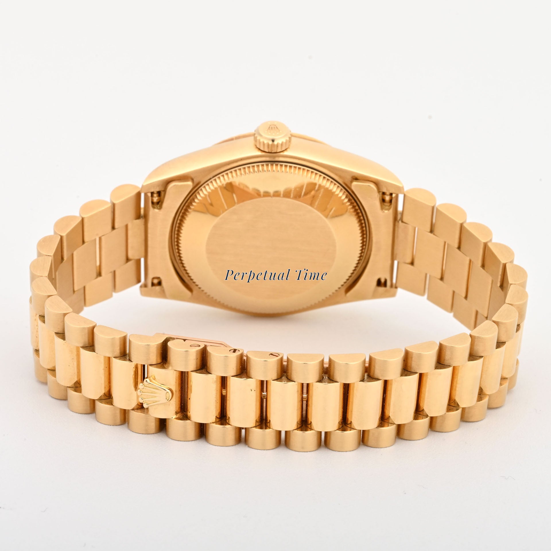 Rolex Datejust 31 Champagne Diamond Tiffany & Co Stamp Dial 68278 Fluted Bezel President Band