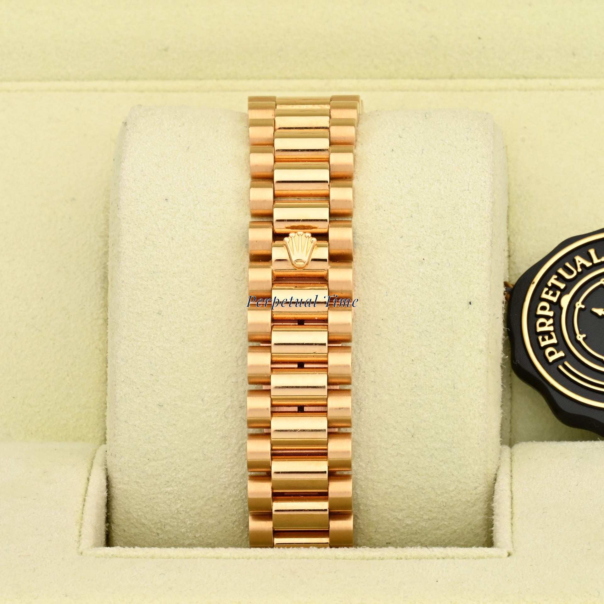 Rolex Datejust 31 Champagne Diamond Tiffany & Co Stamp Dial 68278 Fluted Bezel President Band