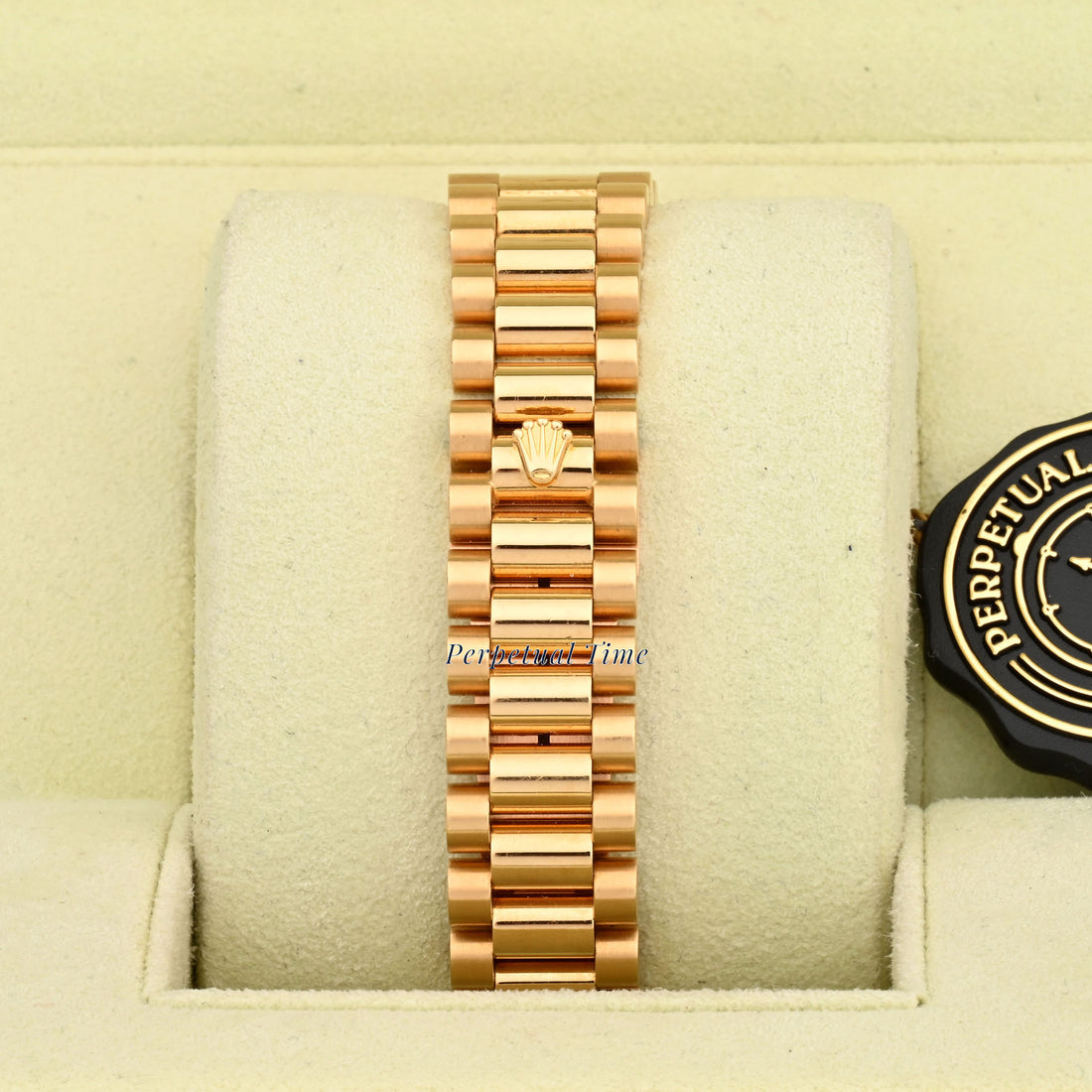 Rolex Datejust 31 Champagne Diamond Tiffany & Co Stamp Dial 68278 Fluted Bezel President Band