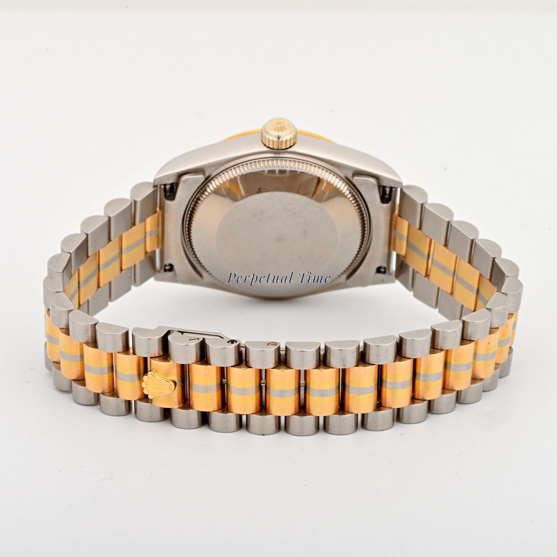 Rolex Datejust 31mm Champagne Stick Dial 68279 Fluted Bezel President