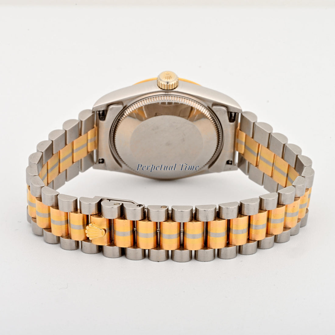 Rolex Datejust 31mm Champagne Stick Dial 68279 Fluted Bezel President