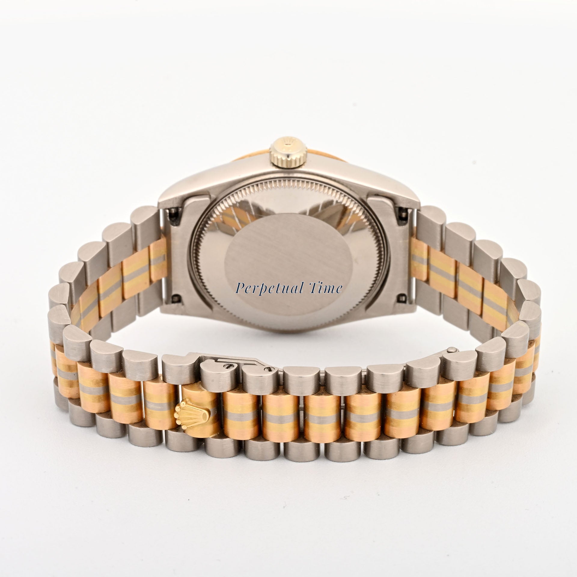 Rolex Datejust 31mm Silver Computer Diamond Dial 68279 Fluted Bezel President Band