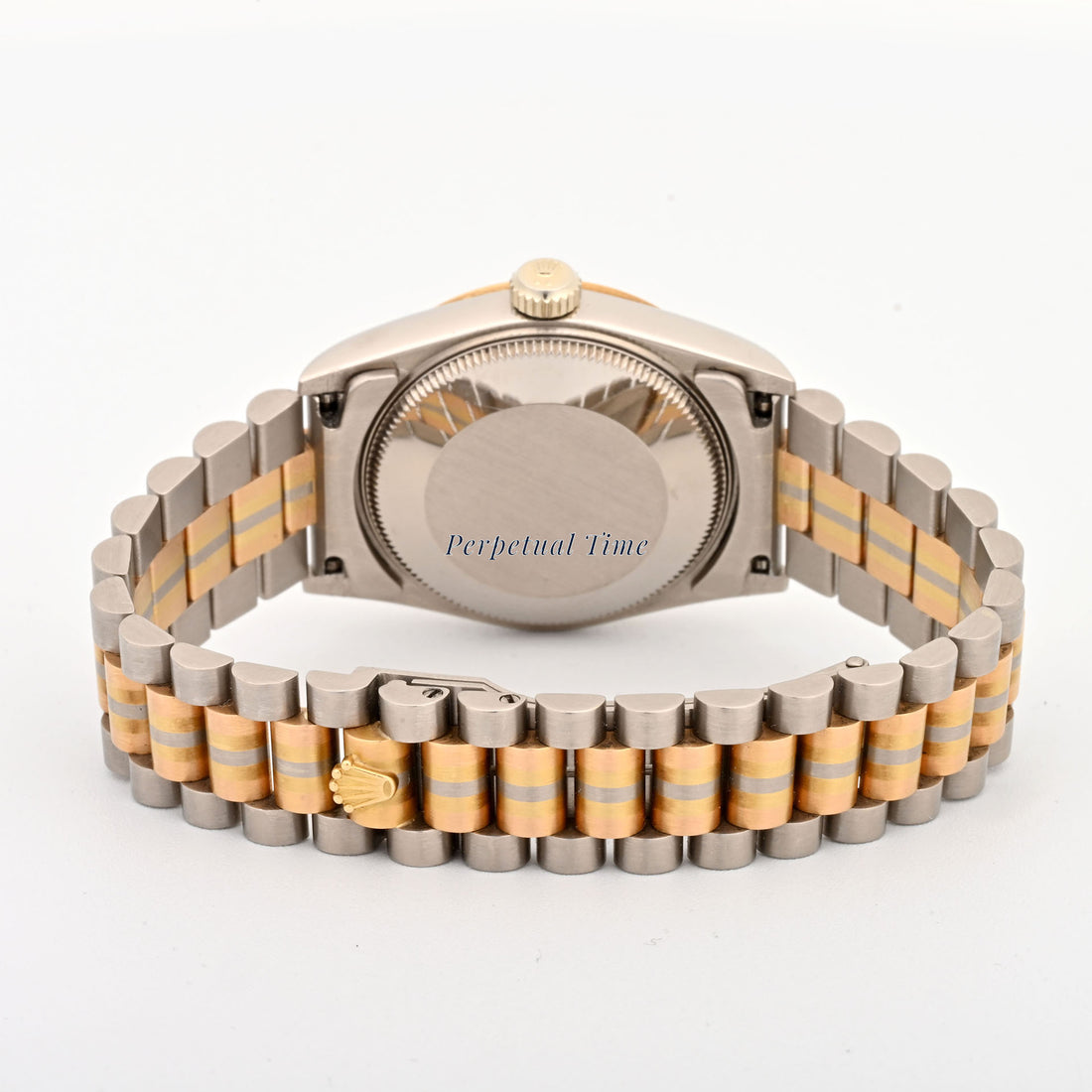 Rolex Datejust 31mm Silver Computer Diamond Dial 68279 Fluted Bezel President Band