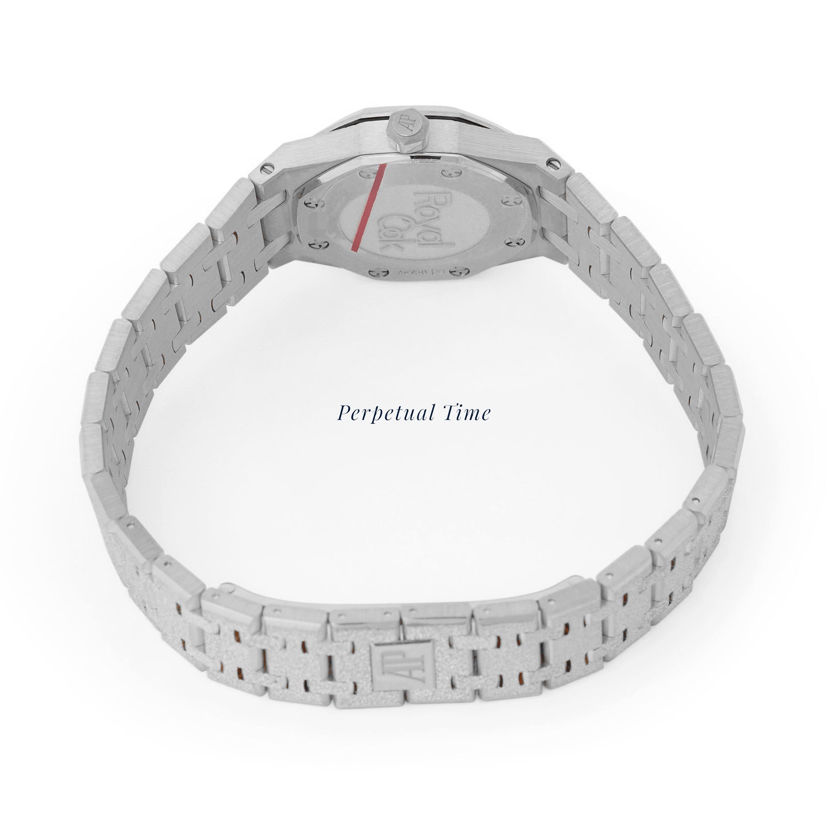 Audemars Piguet Royal Oak Frosted Ladies 67630BA White Gold Silver Stick Dial