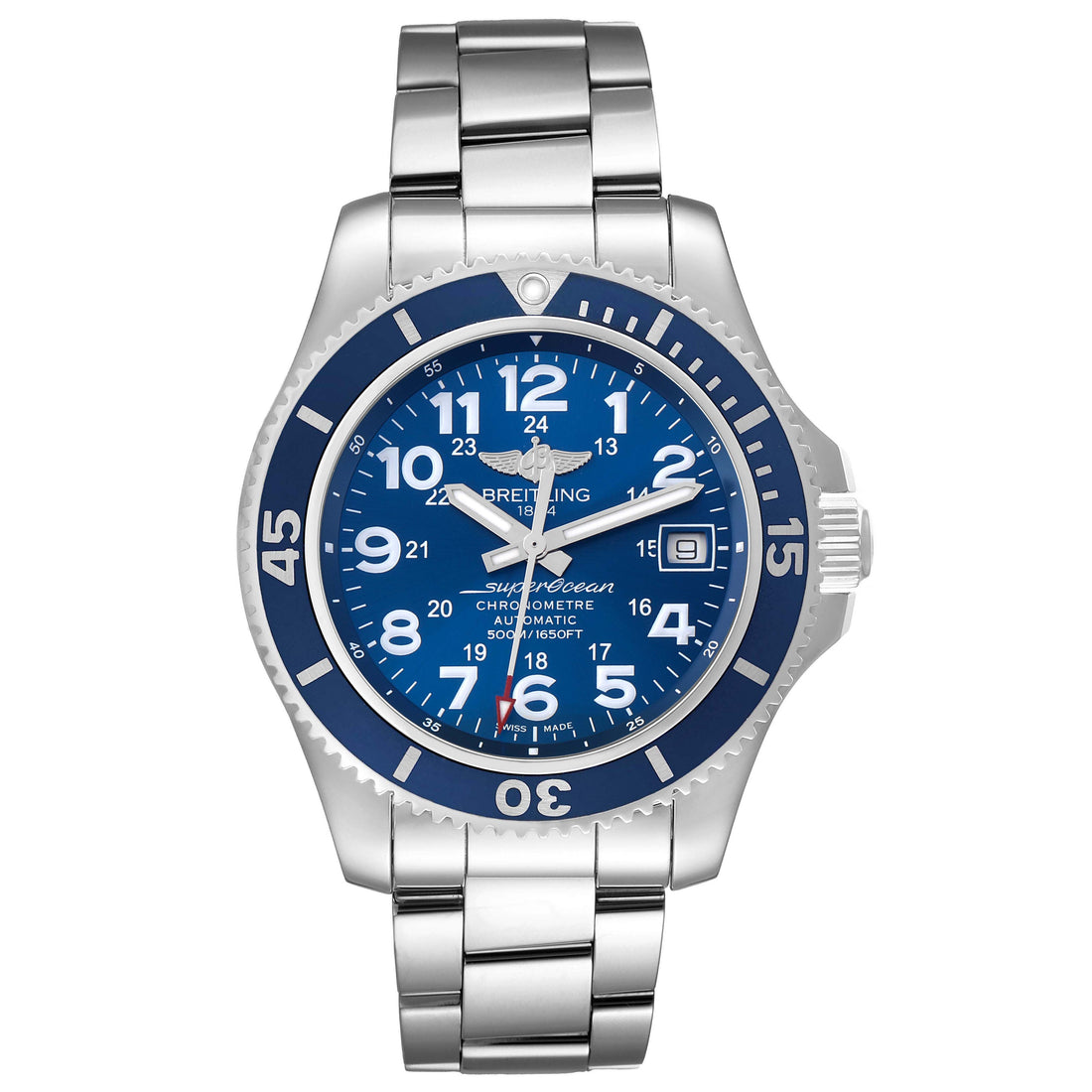 BREITLING SUPEROCEAN 42MM STAINLESS STEEL A17365 |BLUE DIAL | BLUE BEZEL